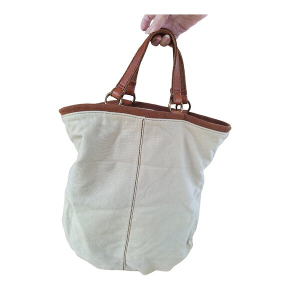 Lucky Brand Cream and Brown Shoulder Bag with Adjustable Straps - Picture 4 of 12